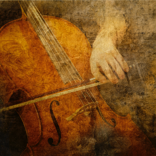 Bach: Cello Suite 1 (Prelude) Cover Art Blurred Background