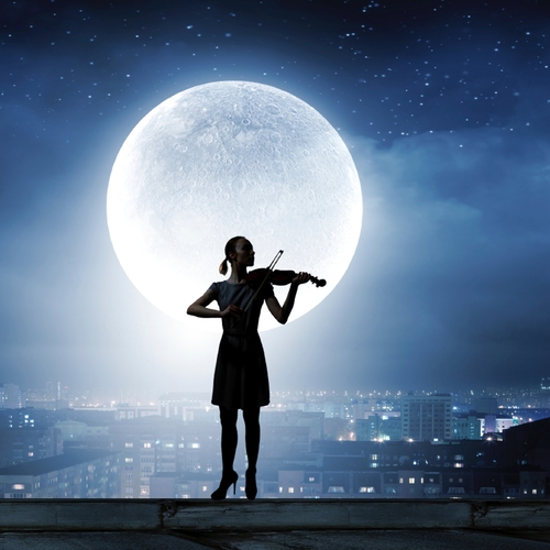 Beethoven: Moonlight Sonata Cover Art Blurred Background