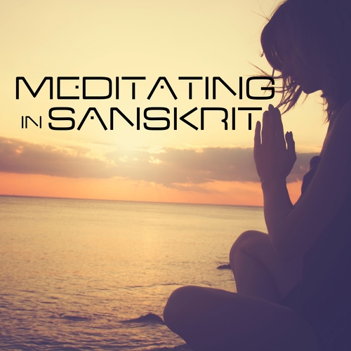 Meditating in Sandskrit Cover Art Blurred Background