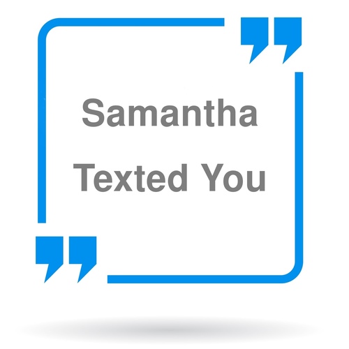 Samantha Texted You (Female Voice) Cover Art Blurred Background