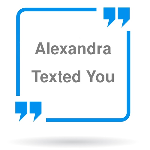 Alexandra Texted You (Female Voice) Cover Art Blurred Background