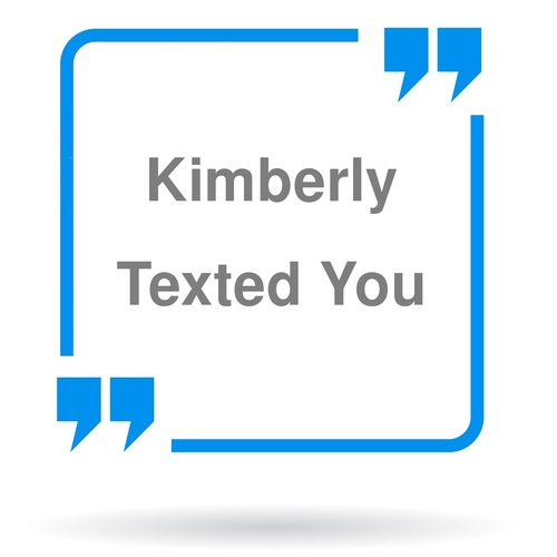 Kimberly Texted You (Female Voice) Cover Art Blurred Background