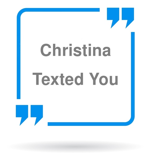 Christina Texted You (Female Voice) Cover Art Blurred Background