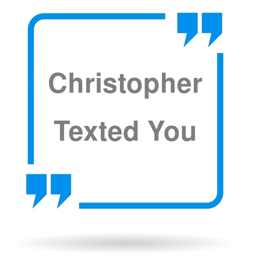 Christopher Texted You (Female Voice) Cover Art Blurred Background