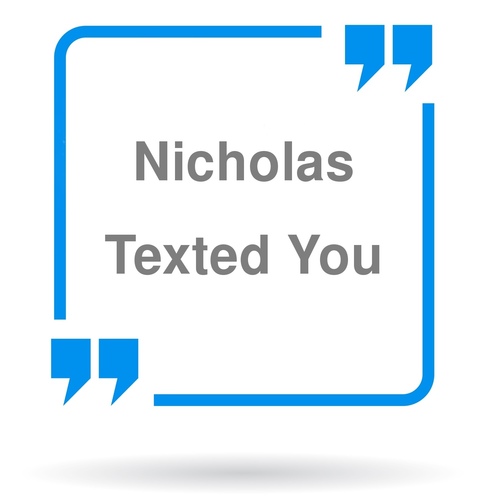 Nicholas Texted You (Female Voice) Cover Art Blurred Background