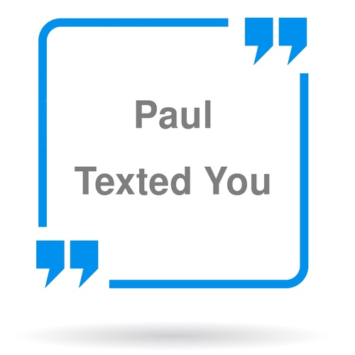 Paul Texted You (Female Voice) Cover Art Blurred Background