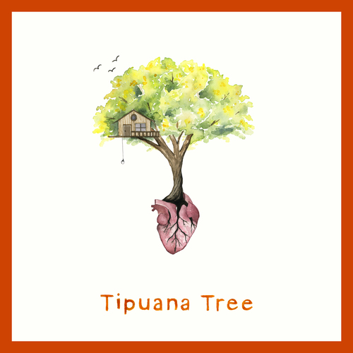 Tipuana Tree Cover Art Blurred Background