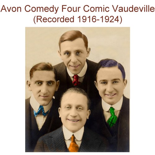 Avon Comedy Four Comic Vaudeville (Recorded 1916-1924) Cover Art Blurred Background