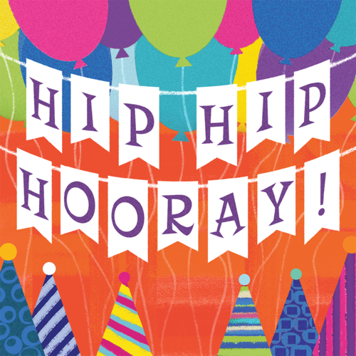 Hip Hip Hooray! Cover Art Blurred Background