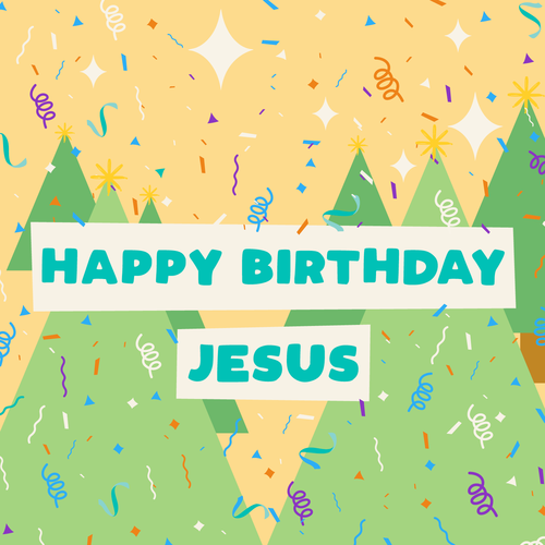 Happy Birthday Jesus Cover Art Blurred Background
