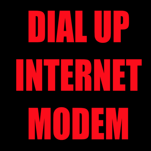 Dial Up Internet Modem Cover Art Blurred Background