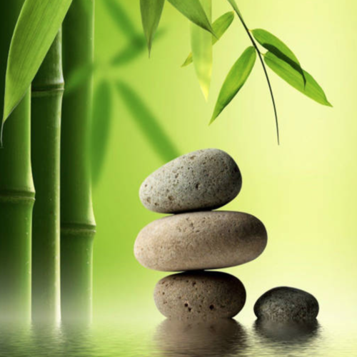 Zen Alarm Chime (Tibetan Singing Bowl Remix) Cover Art Blurred Background