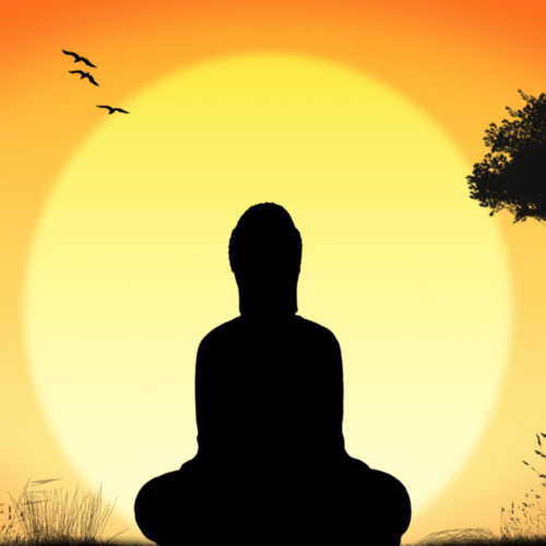Meditation Music (Zen Chime Alarm) Cover Art Blurred Background