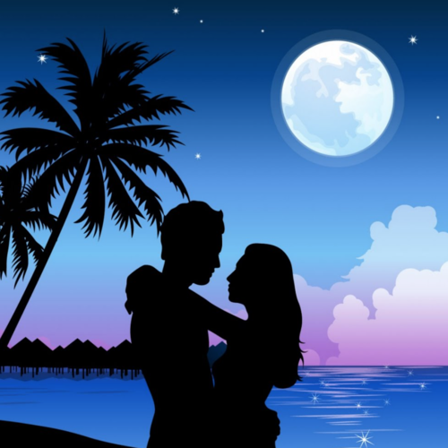 Romantic Love Music (Latin Guitar Remix) Cover Art Blurred Background