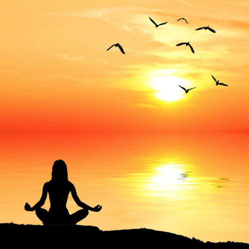 Relaxing Meditation Music (432Hz Alarm Remix) Cover Art Blurred Background