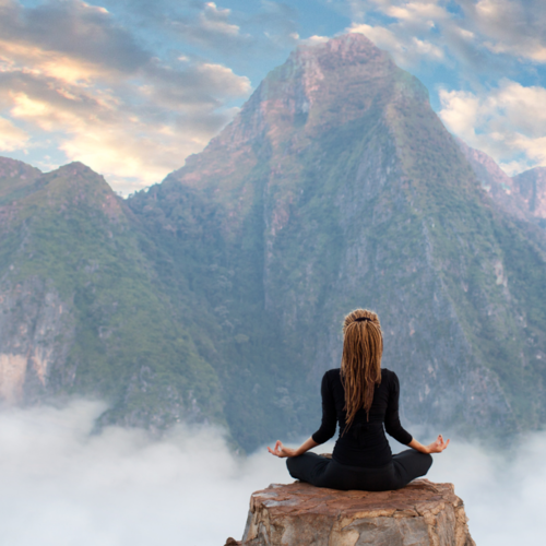 Om Meditation Mantra Chant (Buddhist Monk Yoga Remix) Cover Art Blurred Background