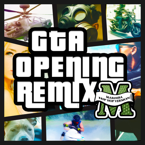 GTA Opening Remix (Marimba Hip Hop Version) Cover Art Blurred Background