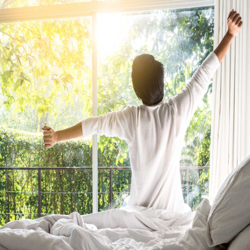 Gentle Wake Up Alarm (River Birds Remix) Cover Art Blurred Background