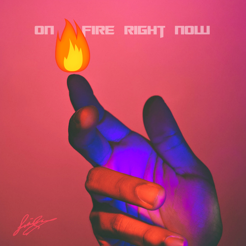 On Fire Right Now Cover Art Blurred Background
