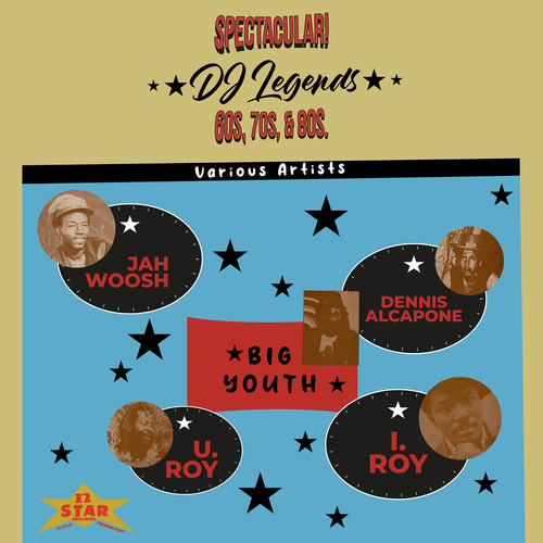 Spectacular DJ Legends of the 60s, 70s & 80s Cover Art Blurred Background