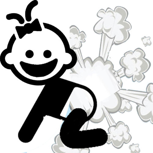 Baby Laughs at Farts Cover Art Blurred Background