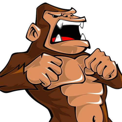 King Gorilla Roar Cover Art Blurred Background