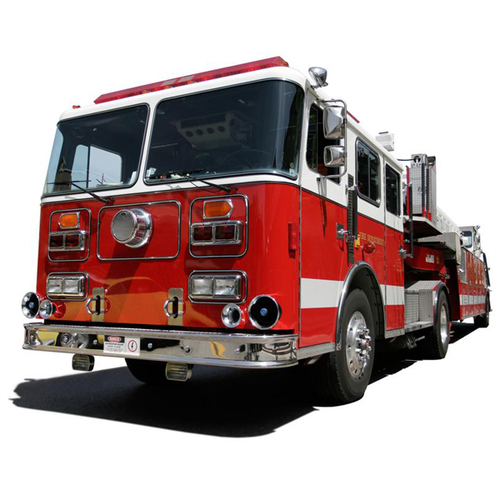 Fire Truck Alarm Cover Art Blurred Background