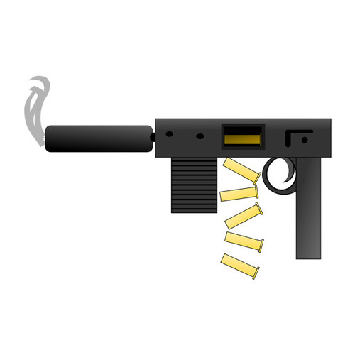 Machine Guns Cover Art Blurred Background