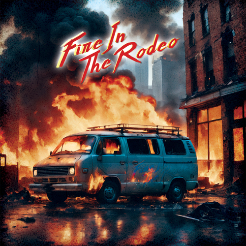 Fire in the Rodeo Cover Art Blurred Background
