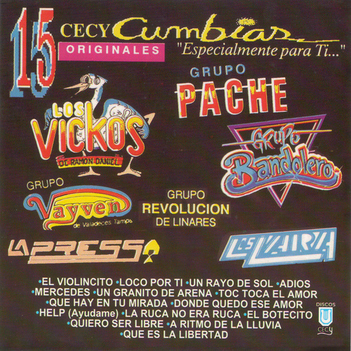 15 Cecy Cumbias Originales Cover Art Blurred Background