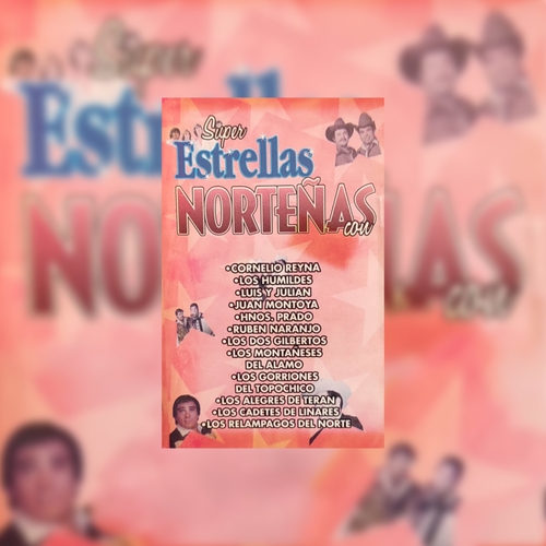 Super Estrellas Norteñas Cover Art Blurred Background