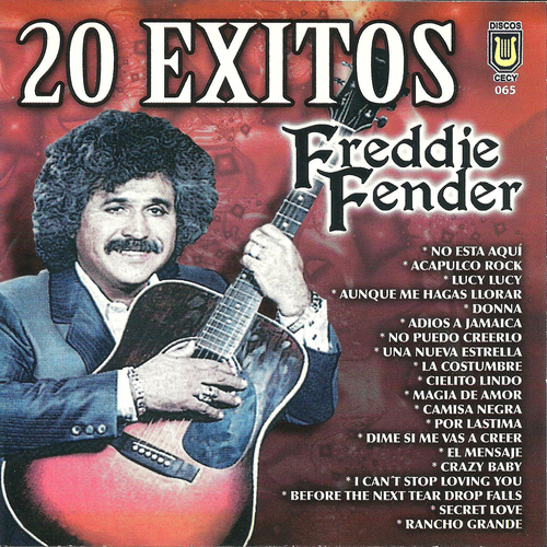 20 Exitos de Freddy Fender Cover Art Blurred Background