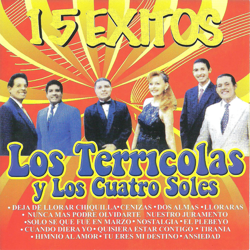 15 Exitos de Los Terrícolas y Los Cuatro Soles Cover Art Blurred Background