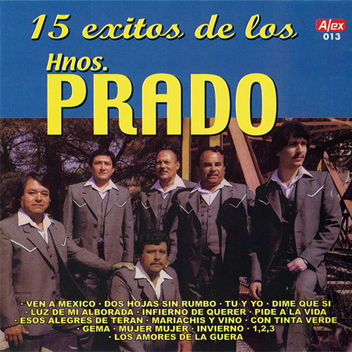 15 Éxitos de los Hnos. Prado Cover Art Blurred Background