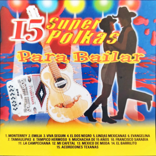 15 Súper Polkas para Bailar Cover Art Blurred Background