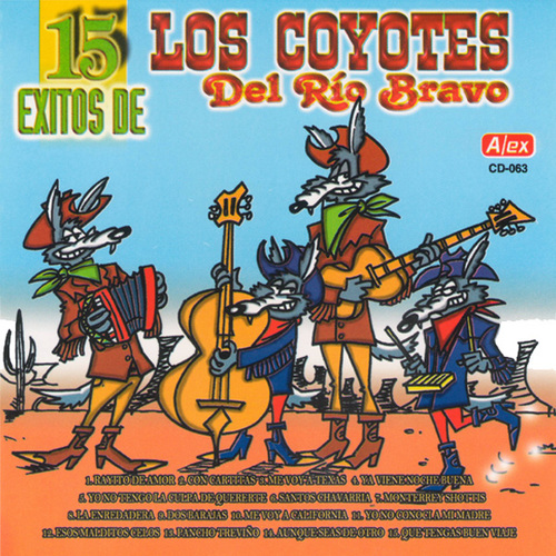 15 Éxitos de Los Coyotes del Río Bravo Cover Art Blurred Background