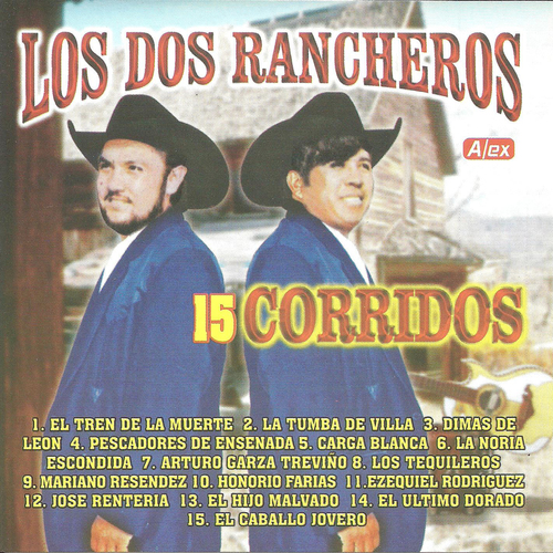 15 corridos de Los Dos Rancheros Cover Art Blurred Background