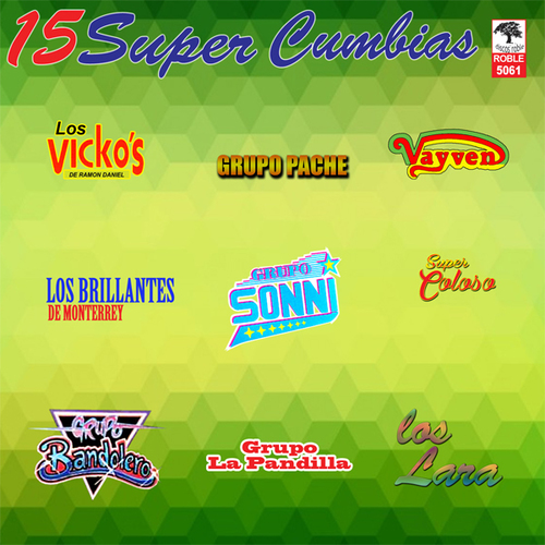 15 Súper Cumbias Cover Art Blurred Background
