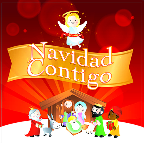 Navidad Contigo Cover Art Blurred Background