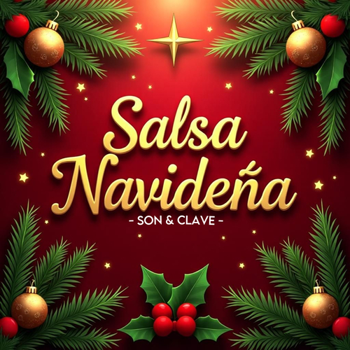 Salsa Navideña Cover Art Blurred Background