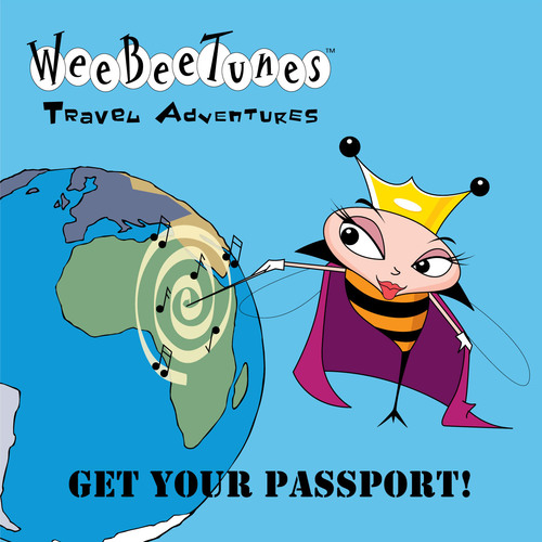 WeeBeeTunes Travel Adventures - Get Your Passport! Cover Art Blurred Background