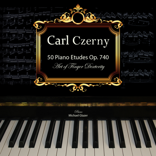 Carl Czerny 50 Piano Etudes Op. 740 - Art of Finger Dexterity Cover Art Blurred Background