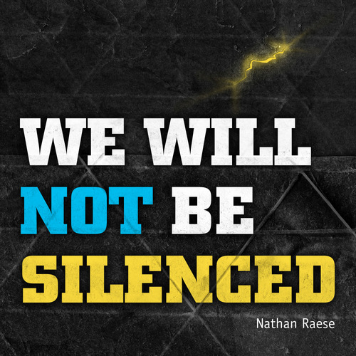We Will Not Be Silenced Cover Art Blurred Background