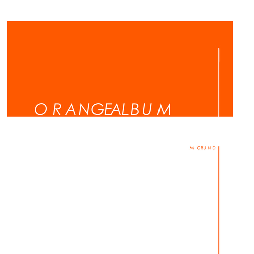 Orange Album Cover Art Blurred Background
