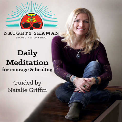 Daily Meditations for Courage and Healing Cover Art Blurred Background
