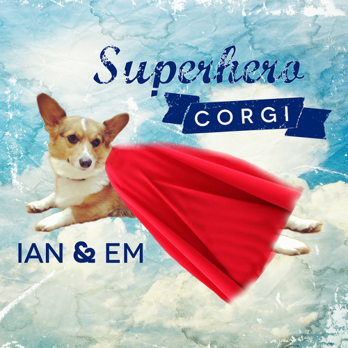Superhero Corgi Cover Art Blurred Background