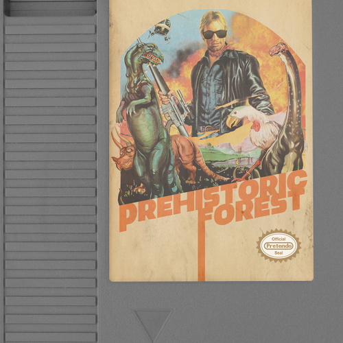 Prehistoric Forest Cover Art Blurred Background