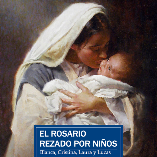 El Rosario Rezado por Niños Cover Art Blurred Background