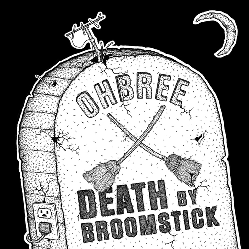 Death by Broomstick Cover Art Blurred Background