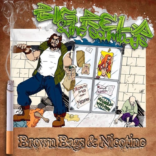 Brown Bags and Nicotine Cover Art Blurred Background